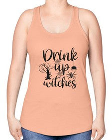 drink up witches 39# - witch -Racerback Tank