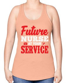 future nurse at your service 812# - nurse -Racerback Tank