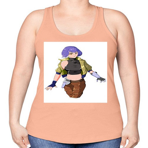 girl with gauntlet169# - anime -Racerback Tank