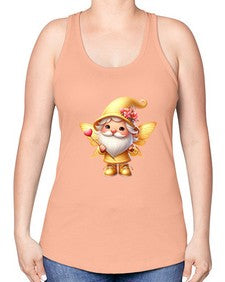 gnome with butterfly 05# - gnome -Racerback Tank