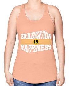 graduation is happiness 223# - graduation -Racerback Tank