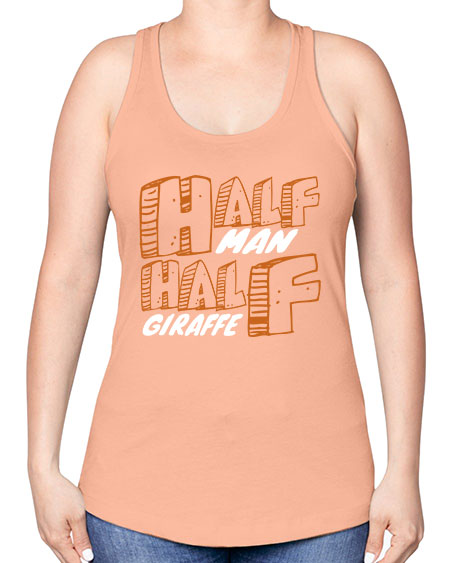 half man half giraffe - giraffee -Racerback Tank