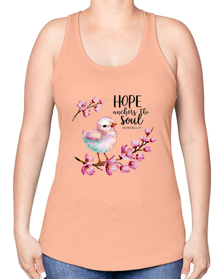 hope anchors the soul 41# - birds -Racerback Tank