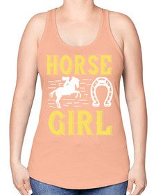 horse girl Style 51# - horse -Racerback Tank