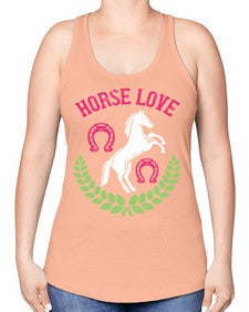horse love Style 50# - horse -Racerback Tank