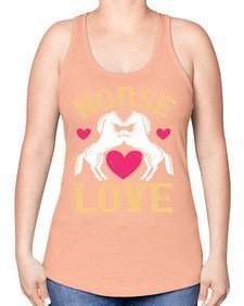 horse lovee Style 49# - horse -Racerback Tank