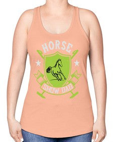 horse show dad Style 48# - horse -Racerback Tank
