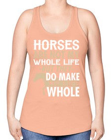 horses are not my whole life - horse -Racerback Tank