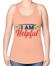 i am helpful Style 103# - motivation -Racerback Tank