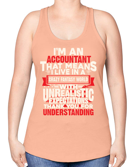 im an accountant 977# - accountant -Racerback Tank
