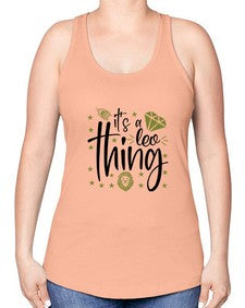 its a Leo thing 267# - leo -Racerback Tank