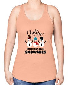 kindergarten snowmies 434# - kindergarten -Racerback Tank