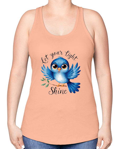 let your light shine 61# - birds -Racerback Tank