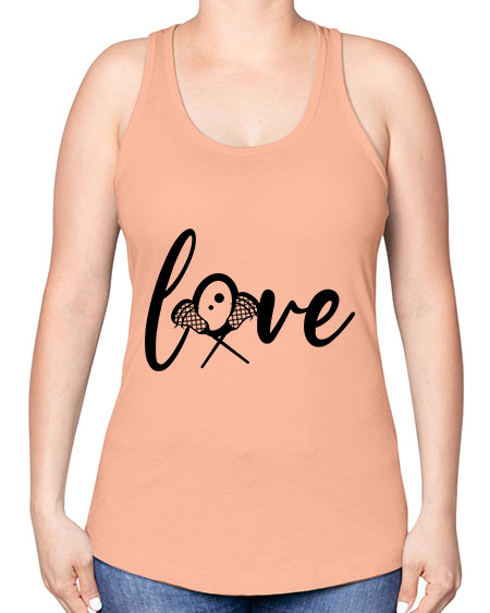 love 4# - lacrosse -Racerback Tank