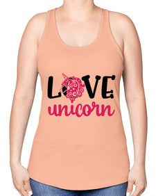 love unicorn 274# - unicorn -Racerback Tank