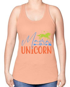 mama unicorn 297# - unicorn -Racerback Tank