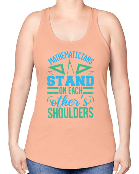 mathematicins stand on each others shoulders 36# - pi -Racerback Tank