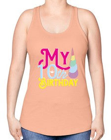 my 10th birthday 251# - unicorn -Racerback Tank