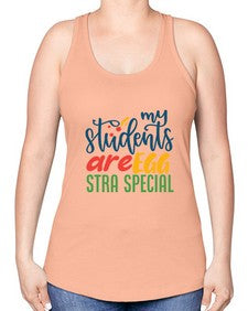 my students are egg strA special Style 295# - teacher -Racerback Tank