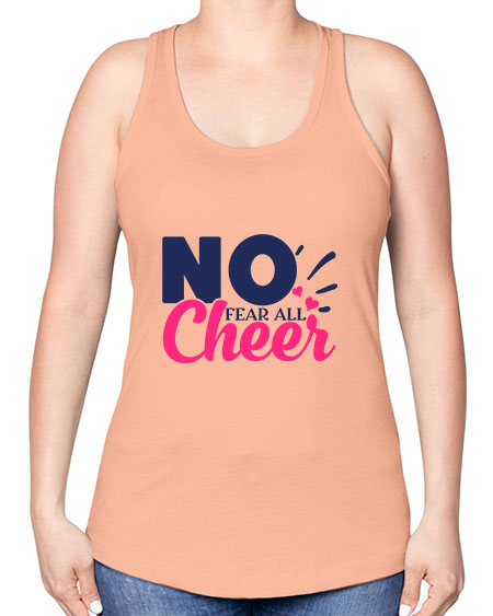 no fear all cheer 1728# - cheer -Racerback Tank