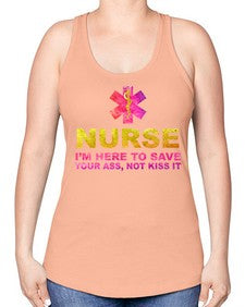 nurse i am here to 1157# - nurse -Racerback Tank