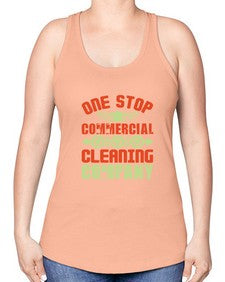 one stop commercial cleaning company Style 333# - cleaner -Racerback Tank