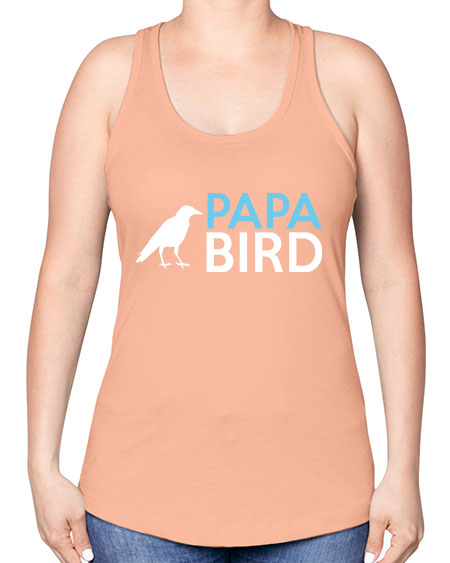papa bird 65# - birds -Racerback Tank