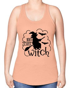 percent that witch 55# - witch -Racerback Tank