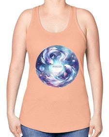 pisces 348# - pisces -Racerback Tank
