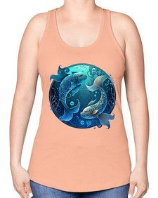 pisces 364# - pisces -Racerback Tank
