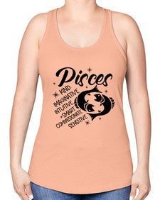 pisces 371# - pisces -Racerback Tank