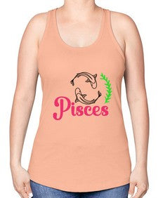 pisces 372# - pisces -Racerback Tank