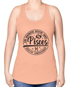 pisces 373# - pisces -Racerback Tank
