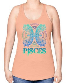 pisces Zodiac 381# - pisces -Racerback Tank