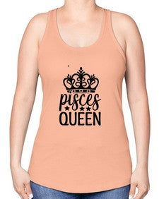pisces queen 376# - pisces -Racerback Tank