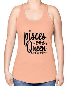 pisces queen 378# - pisces -Racerback Tank
