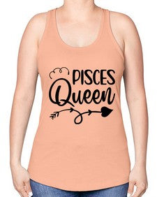 pisces queen 379# - pisces -Racerback Tank