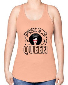 pisces queen 380# - pisces -Racerback Tank