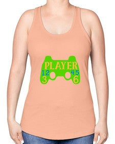 player 38# - video games -Racerback Tank