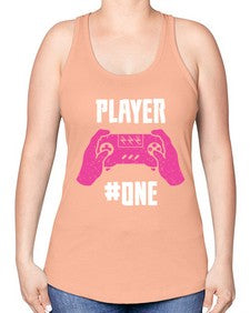 player one 147# - video games -Racerback Tank