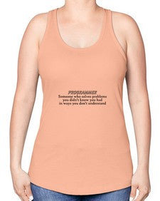 programmer some one who solves problems 2# - computer -Racerback Tank