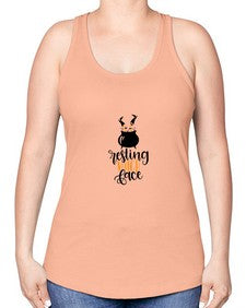 resting witch face 23# - witch -Racerback Tank