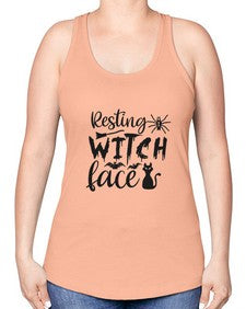 resting witch face 24# - witch -Racerback Tank