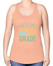 rollin into fifth grade 775# - fifth grade -Racerback Tank