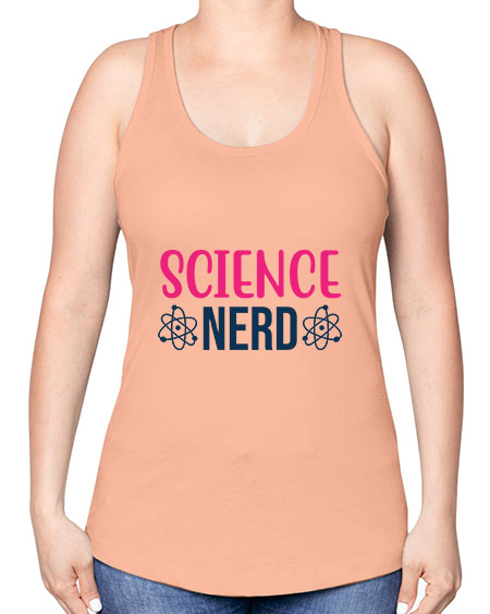 science nerd 65# - general science -Racerback Tank