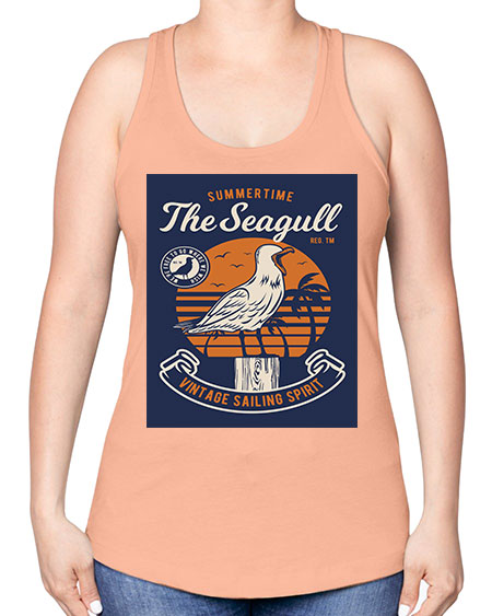 seagul bird 67# - birds -Racerback Tank