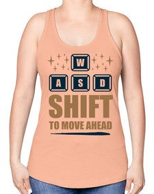 shift to move ahead 149# - video games -Racerback Tank