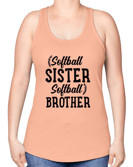 softball sister softball brother 2273# - softball -Racerback Tank