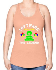 software developer the legend 16# - computer -Racerback Tank