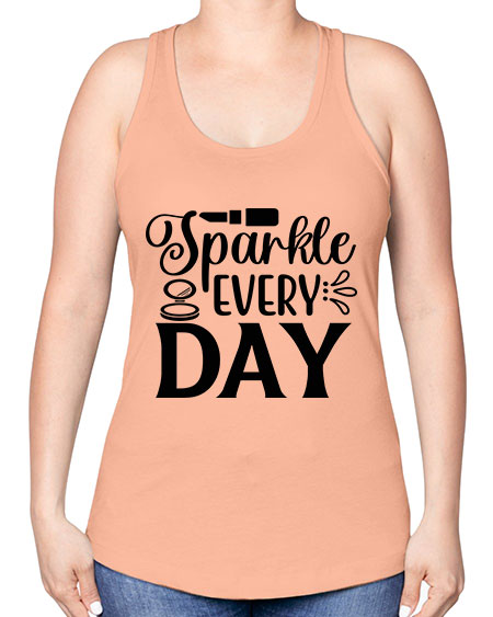 sparkle every day 18# - beauty - fashion -Racerback Tank